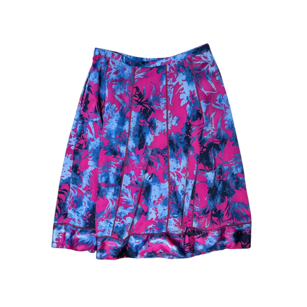 Banana Republic Floral Pink and Blue Skirt